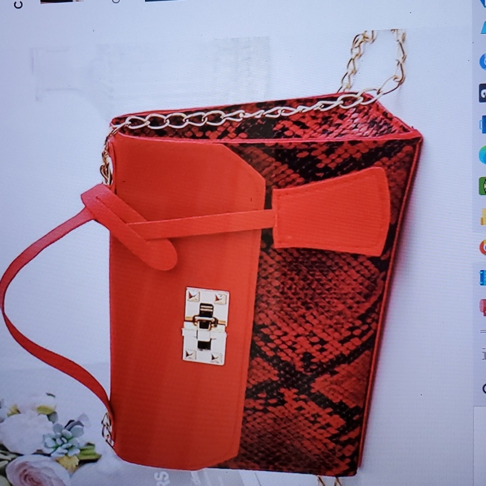 New Mini-Small Snakeskin Print Flap Chain Bag #03010